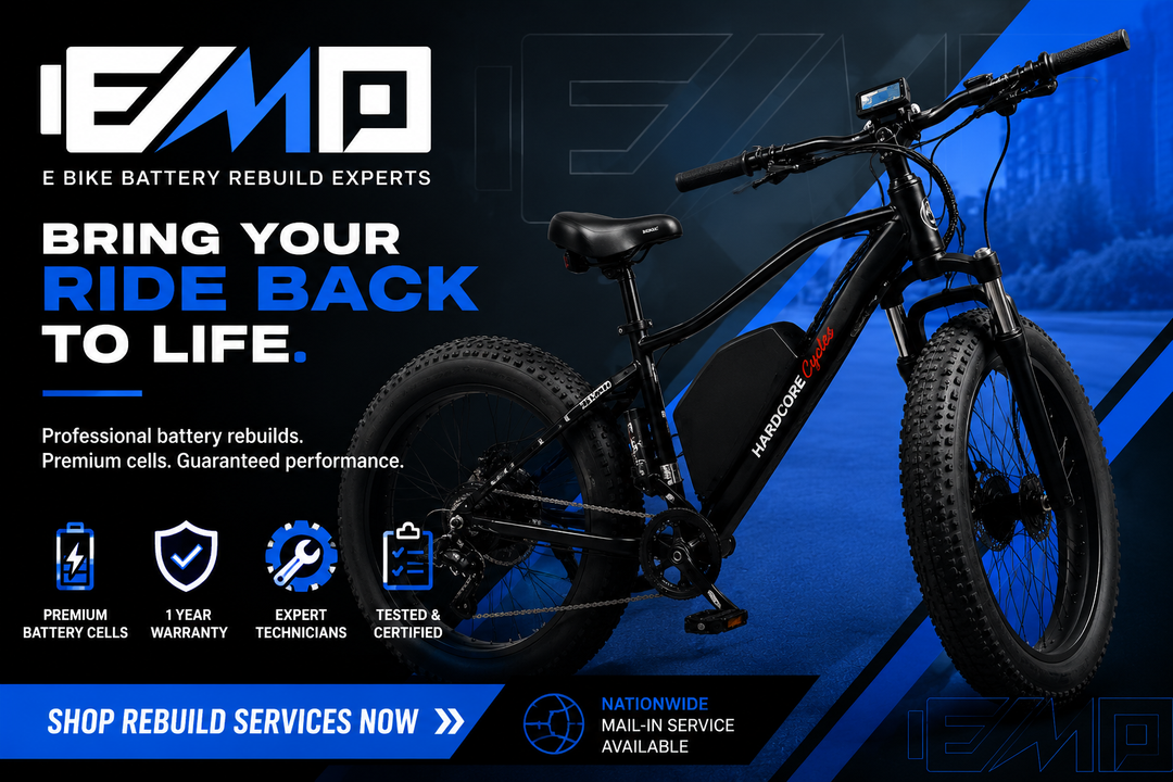 Hardcore Cycles 60V 18Ah Battery Rebuild Service
