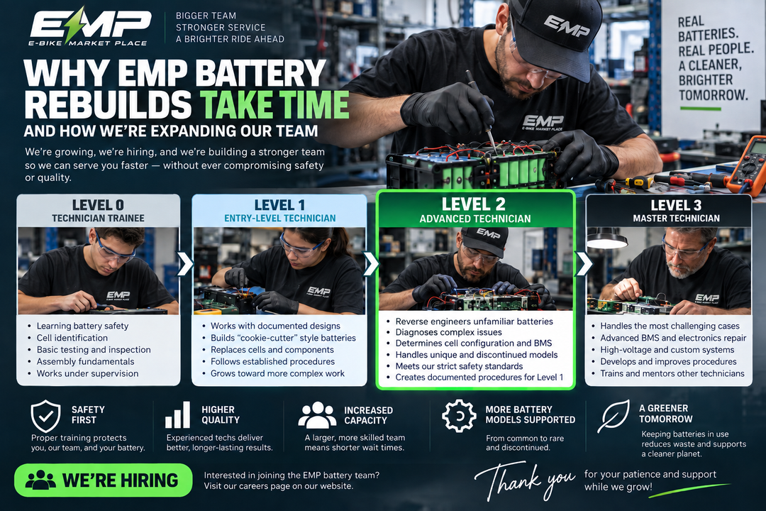 Why EMP Battery Rebuilds Take Time — And How We’re Expanding Our Technician Team