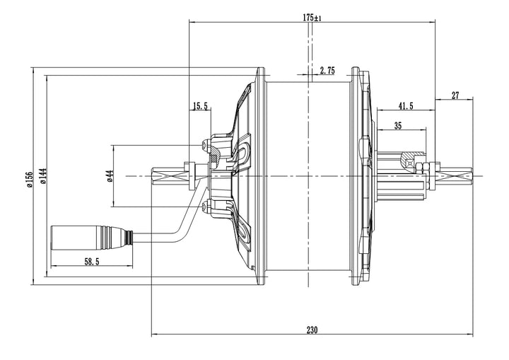D7-175KL Hub Motor 1000 Watt (eCargo + eFat)