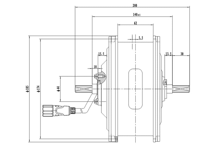 D79-140QL Hub Motor Unit  (eCargo + eFat)