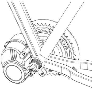 DM02 60 Volt Mid Drive Motor Torque Sensor / Cadence Sensor