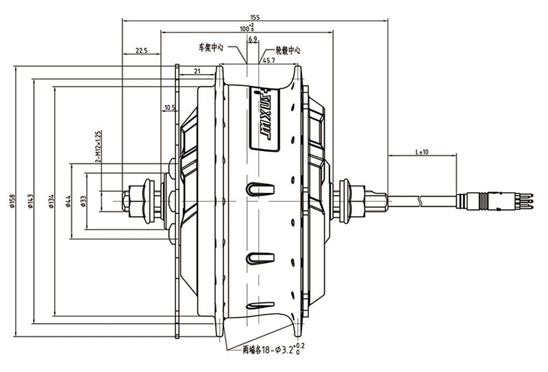 36V 350W Gear Hub Motor - EbikeMarketplace