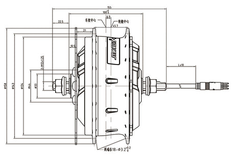 36V 350W Gear Hub Motor - EbikeMarketplace