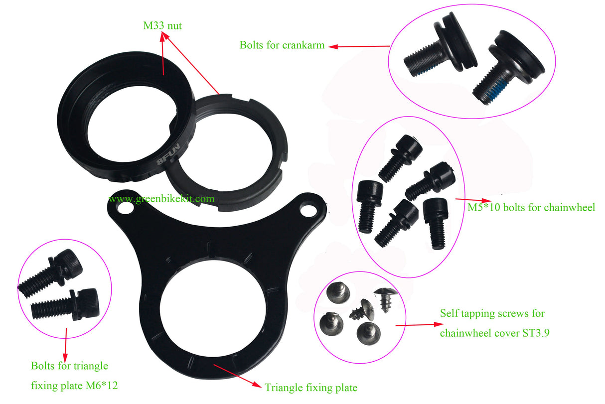 BaFang Mounting Brackets, Bolts & Screws 2x Crank Bolts - EbikeMarketplace